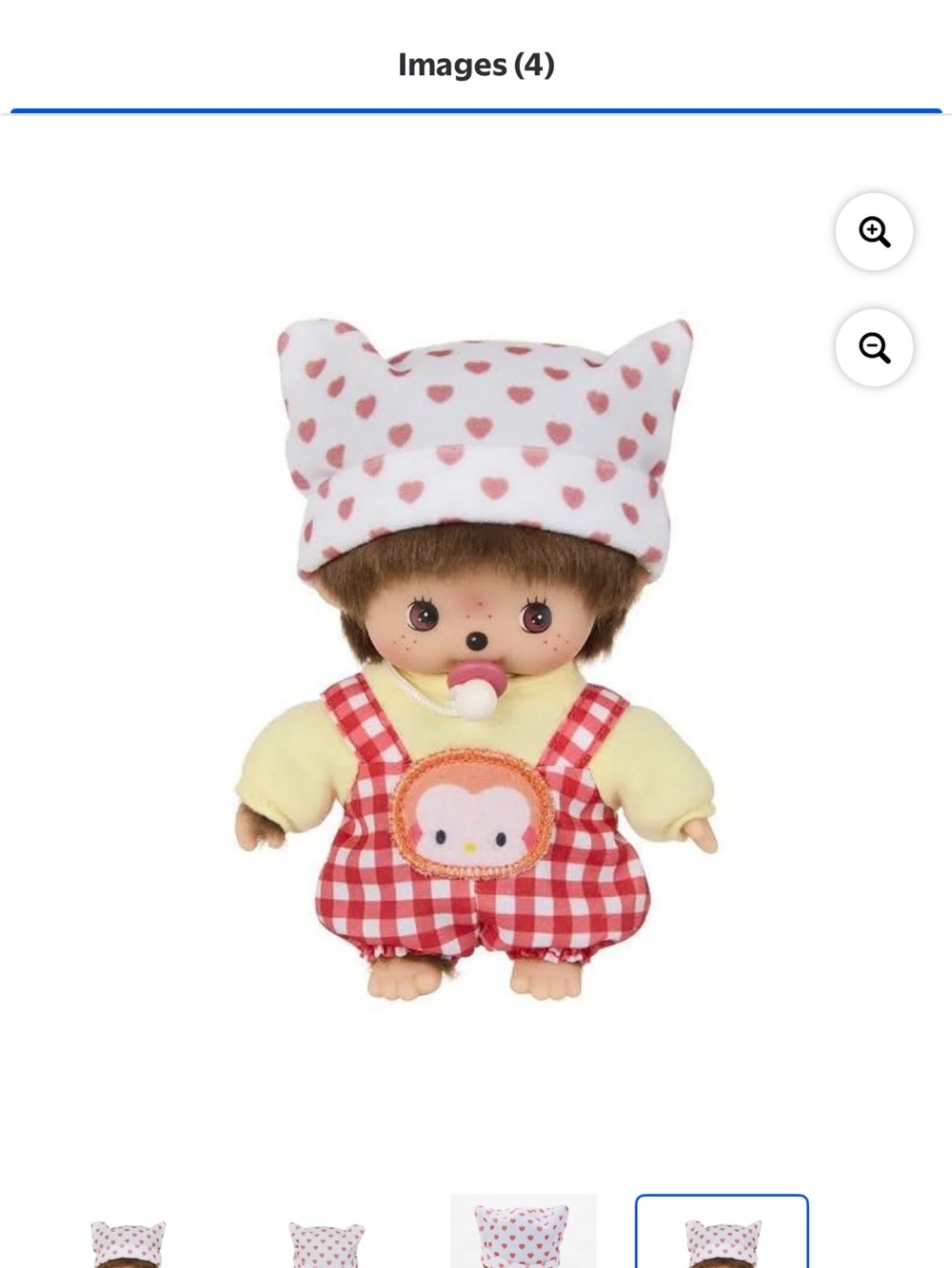 Monchhichi x Hello Kitty Gingham Bebichhichi 5.5” Plush Toy